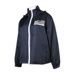 J867 製作連帽風褸外套 撞色拉鏈 魔術貼袖口 風褸外套供應商 J867 製作連帽風褸外套 撞色拉鏈 魔術貼袖口 風褸外套供應商